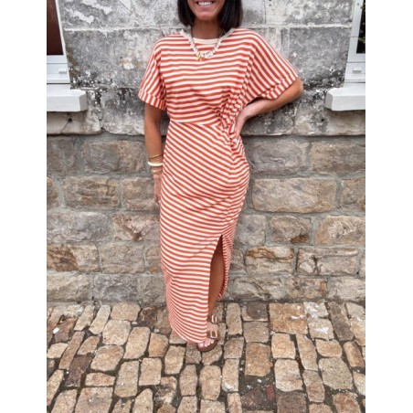Robe marinière femme – Taille unique avec nœud à la taille | Melle Jeanne
