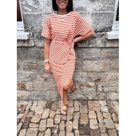 Robe marinière femme – Taille unique avec nœud à la taille | Melle Jeanne