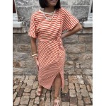 Robe marinière femme – Taille unique avec nœud à la taille | Melle Jeanne