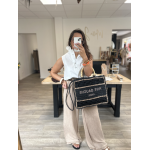 Chemise blanche sans manches col victorien – Chic & estivale | S/M & M/L | Melle Jeanne