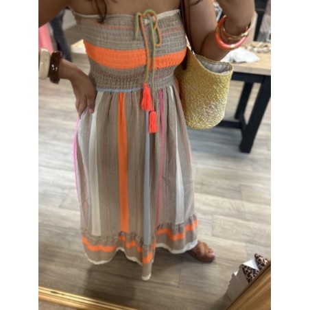 Robe bustier longue colorée – Taille unique 36 à 40-42 – Style bohème