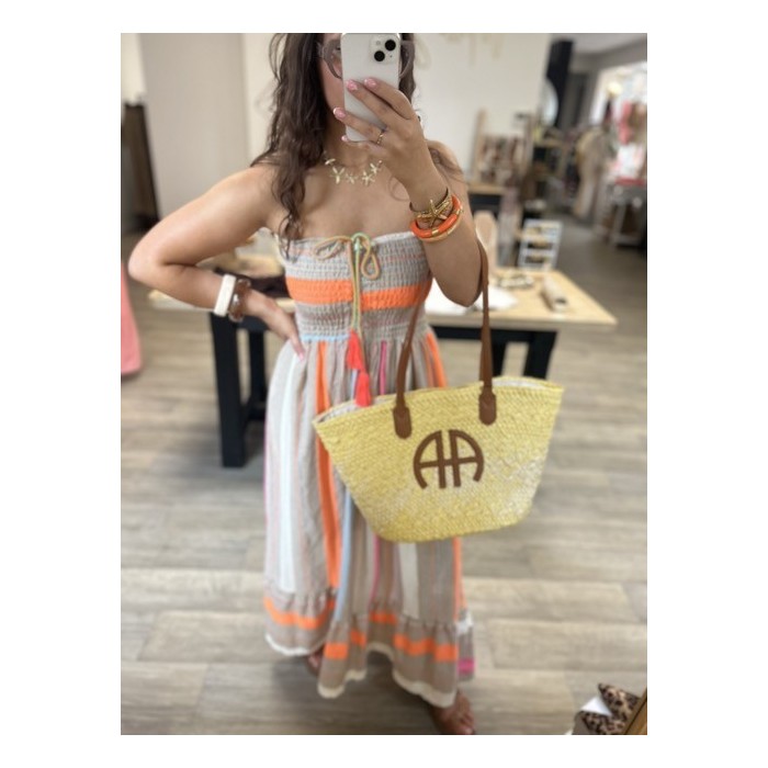 Robe bustier longue colorée – Taille unique 36 à 40-42 – Style bohème