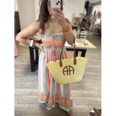 Robe bustier longue colorée – Taille unique 36 à 40-42 – Style bohème