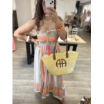 Robe bustier longue colorée – Taille unique 36 à 40-42 – Style bohème