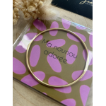 Jonc "Ma nounou adorée" – Cadeau en acier inoxydable doré