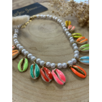 Collier coquillages multicolores – Bijou estival bohème
