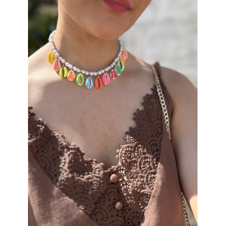 Caraco dentelle avec boutons – Blanc ou marron – SM ou ML