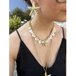 Boucles d’oreilles étoile de mer – Acier inoxydable doré