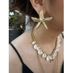 Boucles d’oreilles étoile de mer – Acier inoxydable doré