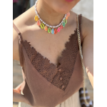 Collier coquillages multicolores – Bijou estival bohème