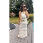Ensemble crochet blanc – Jupe & top dos nu à nouer | Esprit summer | Melle Jeanne