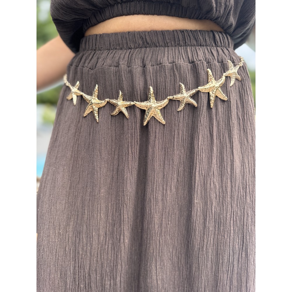 Ceinture fantaisie dorée étoile de mer – Accessoire été bohème | Melle Jeanne Ceinture fantaisie dorée étoile de mer – Accessoire été bohème | Melle Jeanne