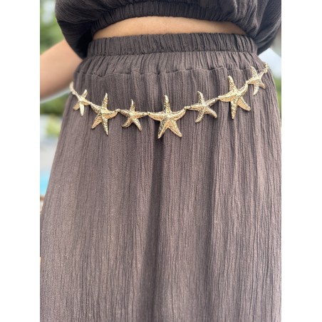 Ceinture fantaisie dorée étoile de mer – Accessoire été bohème | Melle Jeanne