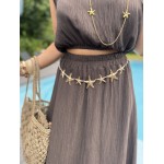 Ceinture fantaisie dorée étoile de mer – Accessoire été bohème | Melle Jeanne