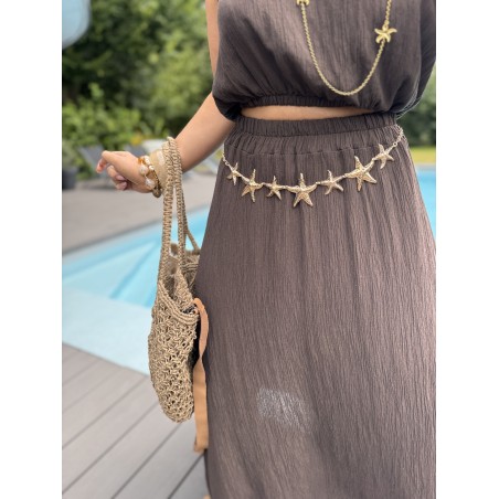 Ceinture fantaisie dorée étoile de mer – Accessoire été bohème | Melle Jeanne