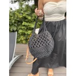 Panier en crochet doublé coton & lin – accessoire bohème pour l’été