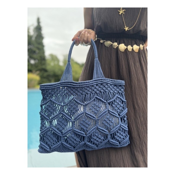 Sac de plage macramé 3 couleurs – l’accessoire tendance de l’été