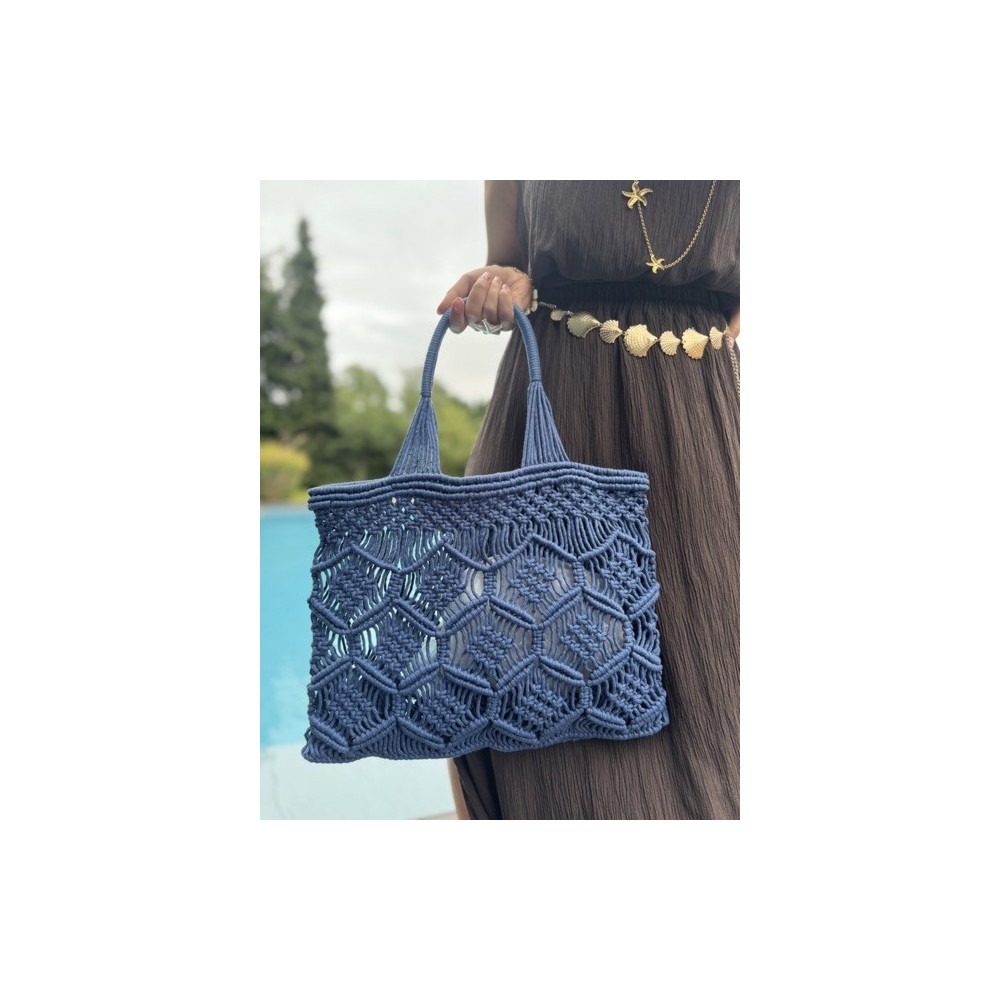 Sac de plage macramé 3 couleurs – l’accessoire tendance de l’été