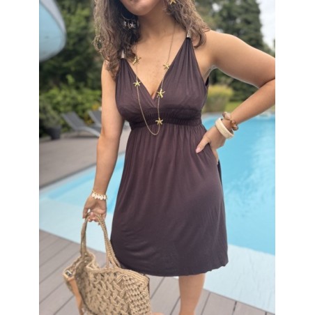 Robe légère chocolat – fluide, féminine et ultra confortable