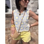 Top crochet marguerite pastel – style bohème rétro
