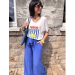 Pull fin lemon – Col V, manches 3/4 – Taille unique 36 à 44