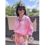 Chemise fluide dos nu noué – lin & viscose – jaune ou rose