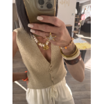 Boléro doré femme – taille unique & maille lurex