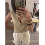 Boléro doré femme – taille unique & maille lurex