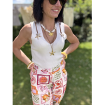 Top à bretelles larges col V – jaune, noir ou blanc