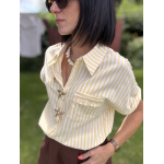 Chemise rayée avec broches étoiles de mer – S/M ou M/L