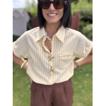 Chemise rayée avec broches étoiles de mer – S/M ou M/L