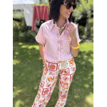 Chemise rayée avec broches étoiles de mer – S/M ou M/L