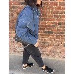 Veste en Jean Oversize Femme – Coupe Ballon, Style Décontracté (S, M, L)
