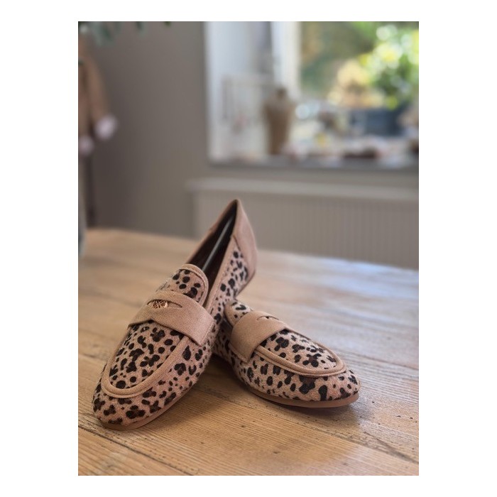 Mocassins Femme Beige et Léopard – Chaussures Élégantes du 36 au 41