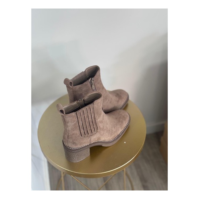 Bottines Femme Beige – Talon Moyen 7 cm, Élégantes et Confortables