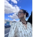 Blouse bohème écru à motifs marron – Boutique Arras