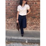 Jean Brut Femme – Coupe Bootcut avec Poches Plaquées (36 au 42)