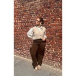 Gilet Sans Manches Femme – Beige avec Boutons Fantaisie, Taille Unique Jusqu’au 42