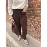 Jean Flared Marron Femme – Taille Haute, du 34 au 42
