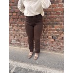 Jean Flared Marron Femme – Taille Haute, du 34 au 42