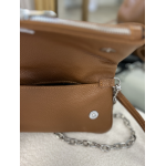Sac bandoulière femme noir ou camel – Chaîne et strass tendance