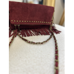 Sac en daim à franges femme – Taupe, marron ou bordeaux