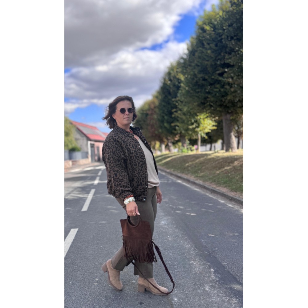 Bombers Léopard Femme – Taille Unique 42 à 48 Bombers Léopard Femme – Taille Unique 42 à 48