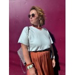 Pull Fin Femme – Col V Manches Tombantes (Taille 42 à 48, Camel/Beige/Blanc)
