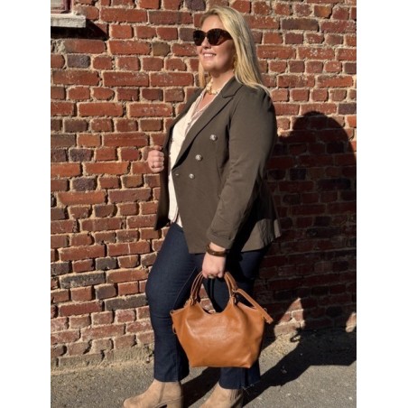 Veste Officier Kaki Femme – Élégance Structurée (42 au 48)