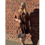Robe Marron Fluide Manches Longues – Taille 2 à 6