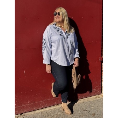 Jean Flared Femme Taille Haute – Brut ou Taupe (38 au 48)