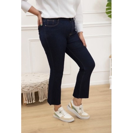 Jean Flared Femme Taille Haute – Brut ou Taupe (38 au 48)
