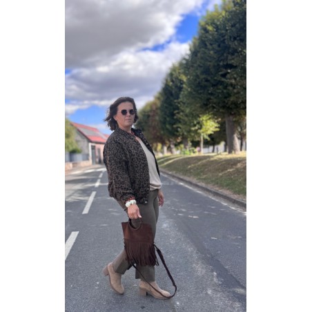 Jean Flared Femme Taille Haute – Brut ou Taupe (38 au 48)