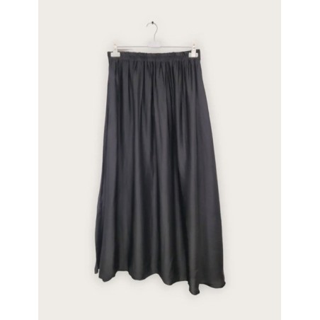 Jupe Satin Femme Grande Taille – Marron, Noir ou Rouille (42 au 48)